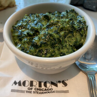 Morton's The Steakhouse 丸の内 - クリームスピナッチ、濃厚でトロッとしてた