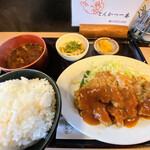 Tonkatsu Ichiban - 平日ランチ トンカツ定食(ロース)　ご飯大盛