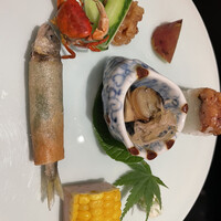下関 春帆楼 東京店 - 前菜　稚鮎の春巻きがとっても可愛い！