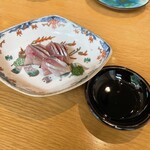 スシコーヒー - どんちっち鯵のお造り