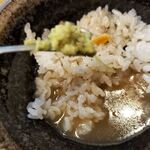 牡蠣だし麺屋 汐ノ音 - わさびを投入していただく