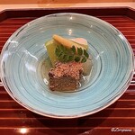 Kouraibashi Ouka - 鮎の松風と野菜の炊合せ