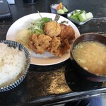 定食あさひ - つくば鶏のからあげ定食