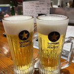 焼肉　佐藤 - 乾杯ビール