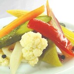 Homemade colorful vegetable pickles