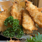 お食事処 かね光水産 - アジフライ定食 1870円。