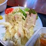 Meiyouken - サ－ビスランチの豚天と焼豚