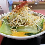 ラーメン もっけだの - 2023.7限定『冷し豆乳担々麺(食べるラー油つける)+C賞特典ネギ』の冷し豆乳担々麺