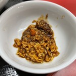 ラーメン もっけだの - 2023.7限定『冷し豆乳担々麺(食べるラー油つける)+C賞特典ネギ』の食べるラー油