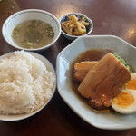 澁谷飯店 - 豚の角煮定食1000円