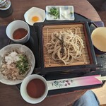 Soba CAFE 輝 - 「三色蕎麦」一式