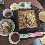 Soba CAFE 輝 - 「三色蕎麦」一式