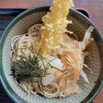 自家製麺 そば心 - エビ天も揚げたて