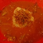 空と大地のトマト麺 Vegie  - 冷やしトマト麺にリゾットおむすび投入