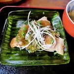 花の季 - 別盛りの叉焼もゼリー状の出汁が載っていて美味い