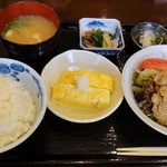 旬菜織部 - 2012.8豚生姜焼定食出し巻付き