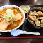 Raxamen maeda - 炙りチャーシュー丼セット（＋煮卵）