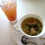 沙久良 - Bランチ(本日のスープ&ピンクグレープフルーツジュース)！(2013,09/01)！