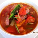 沙久良 - ソーセージとたっぷり野菜のトマトスープ！(2013,09/01)