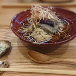 Sobagokoro Kirigane - 茄子と茗荷の蕎麦(季節限定)
