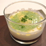 オマージュ - 地鶏のコンソメのジュレ