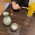 Shin - みかんジュース、日本酒 亀齢 純米酒