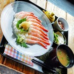 光る海 - 大甘海老丼
