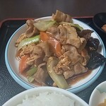 台湾料理 福祥居 - きくらげ、玉子、豚肉炒め定食