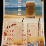 Izakaya Takeyoshi - 飲み物メニューの一部です。