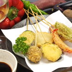 Yasai Dainingu Kusushi - 野菜の串かつ盛り　７本（日によって変わります）