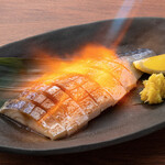 Grilled marinated mackerel at your seat