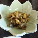 米田工房 そばえ庵 - ピーマン・とうもろこしの味噌あえ。（サービス）