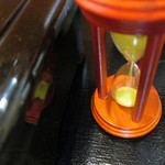 蒸らし１分を砂時計で