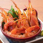 Natural shrimp sashimi