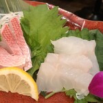 Masa haru - 3大高級魚の３点盛りが２点に