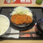 松屋 - ロースかつ定食 トッピングポテサラ