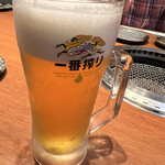Yakinikuyamato - 焼肉にはやはり生ビール！大ジョッキがあるの珍しい