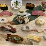 梅丘寿司の美登利総本店 渋谷店 - 季節の板さん　おまかせにぎり¥ 3,960