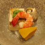 和久 - 焼き茄子の胡麻豆腐と炊き合わせ