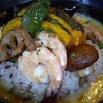 KICHITONARU KITCHEN - 野菜たっぷり、チーズとカレーがとってもあっていました。