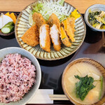 定食 美松 - アジとササミフライ定食