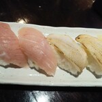 匠ダイニング - ビンチョウマグロ1貫会員価格で65円×2貫縛りとのどぐろ1貫会員価格で65円×2貫縛り