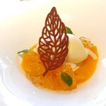 リストランテKubotsu - 岸田果樹園の不知火とアールグレイのパンナコッタ　ミントの香り（2023.6）