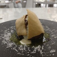Maison DIA Mizuguchi - ジャンボマッシュルームのソテー　三河鶏爽鶏レバーの低温調理・フレッシュバジルソース