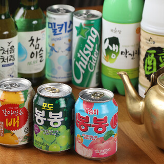 我们还提供当地酒和果汁！与韩国菜一起享用