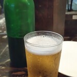 ぼら鳥 - ハートランドビール450円。瓶持ち帰りOKでした。花瓶にしてみます。