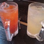 浅草もんじゃ てっぱん大吉 - トマト酢サワーとマカサワー