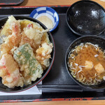 のめこい湯 レストラン - 天丼（1200円）