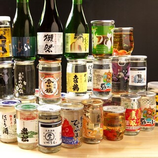 Cup sake selected from all over Japan