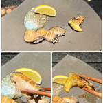 神楽坂 鉄板焼 向日葵 - 小ぶりですが身は柔らか〜く、肝まで美味しい♡(๑˃̵ᴗ˂̵)